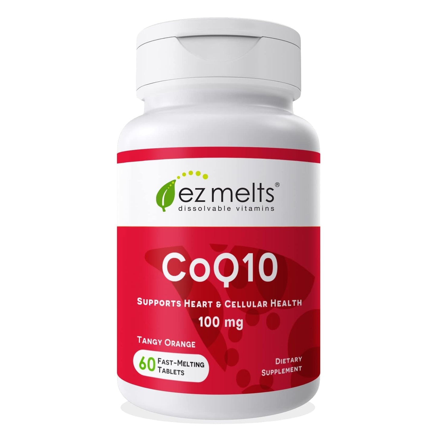 EZ Melts CoQ10 100 mg Dissolvable - Sugar-Free, 2-Month Supply (1 Pack)