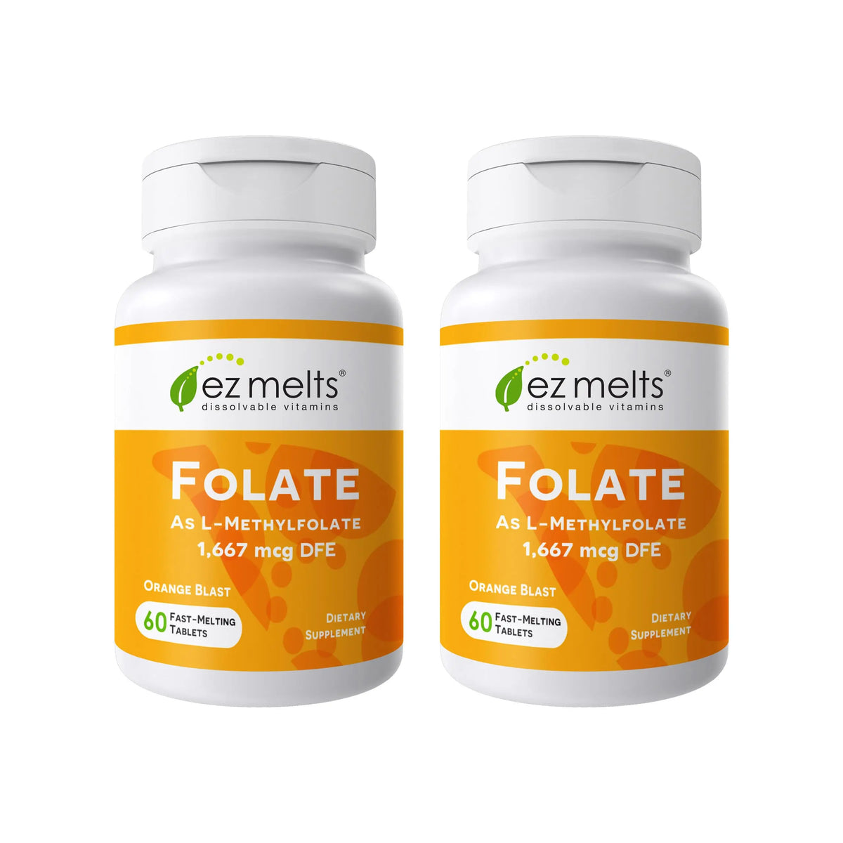 EZ Melts Folate 1,667 mcg DFE – Dissolvable, Methylated Folate for Heart Health & Fetal Development – Non-GMO, Vegan, Dairy-Free – Orange Blast (120 Servings) BritishVita | Premium UK Vitamins & Wellness Supplements