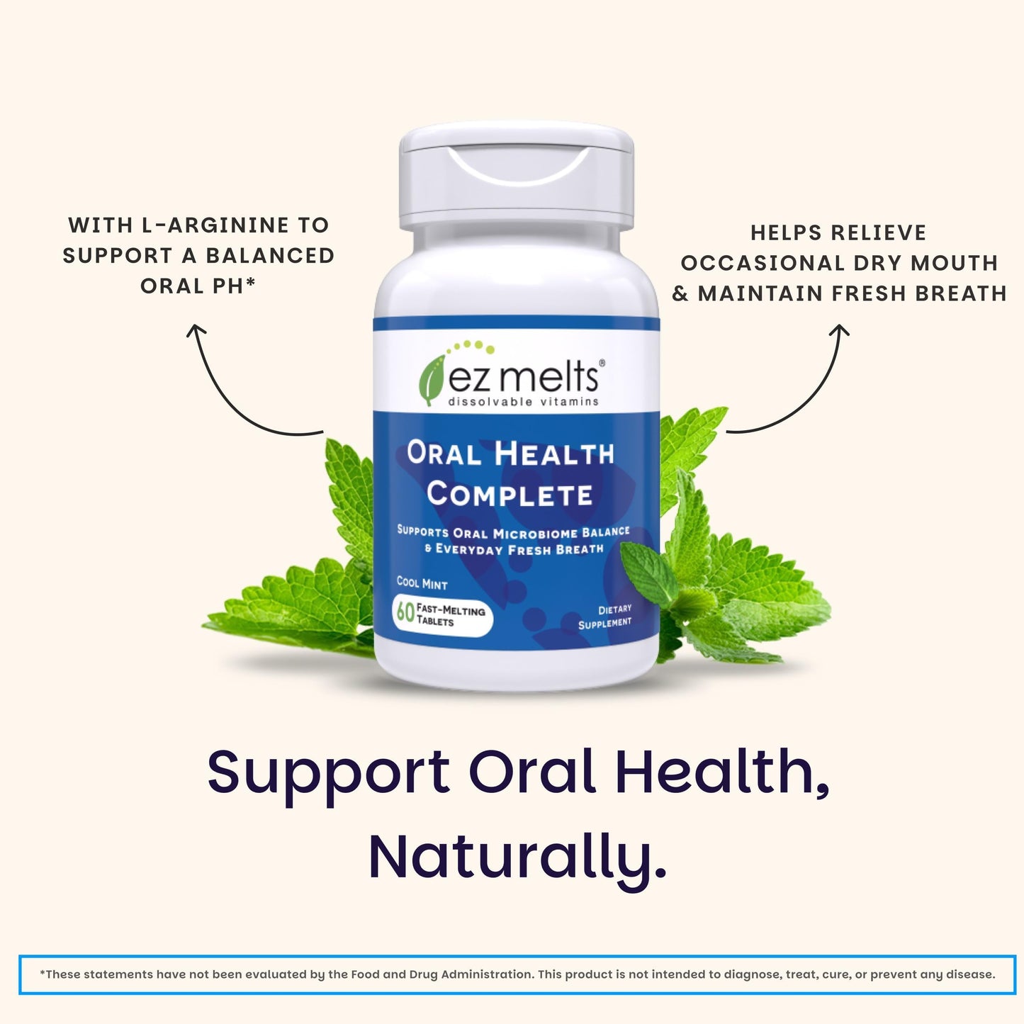 EZ Melts Oral Health Complete - Probiotic for Gum Health & Fresh Breath