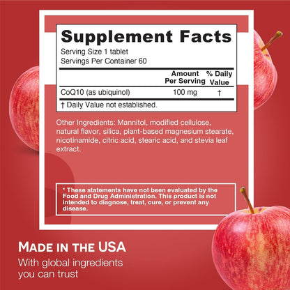 EZ Melts Ubiquinol 100mg – Dissolvable CoQ10 for Heart Health | Sugar-Free, 2-Month Supply, 1 Pack