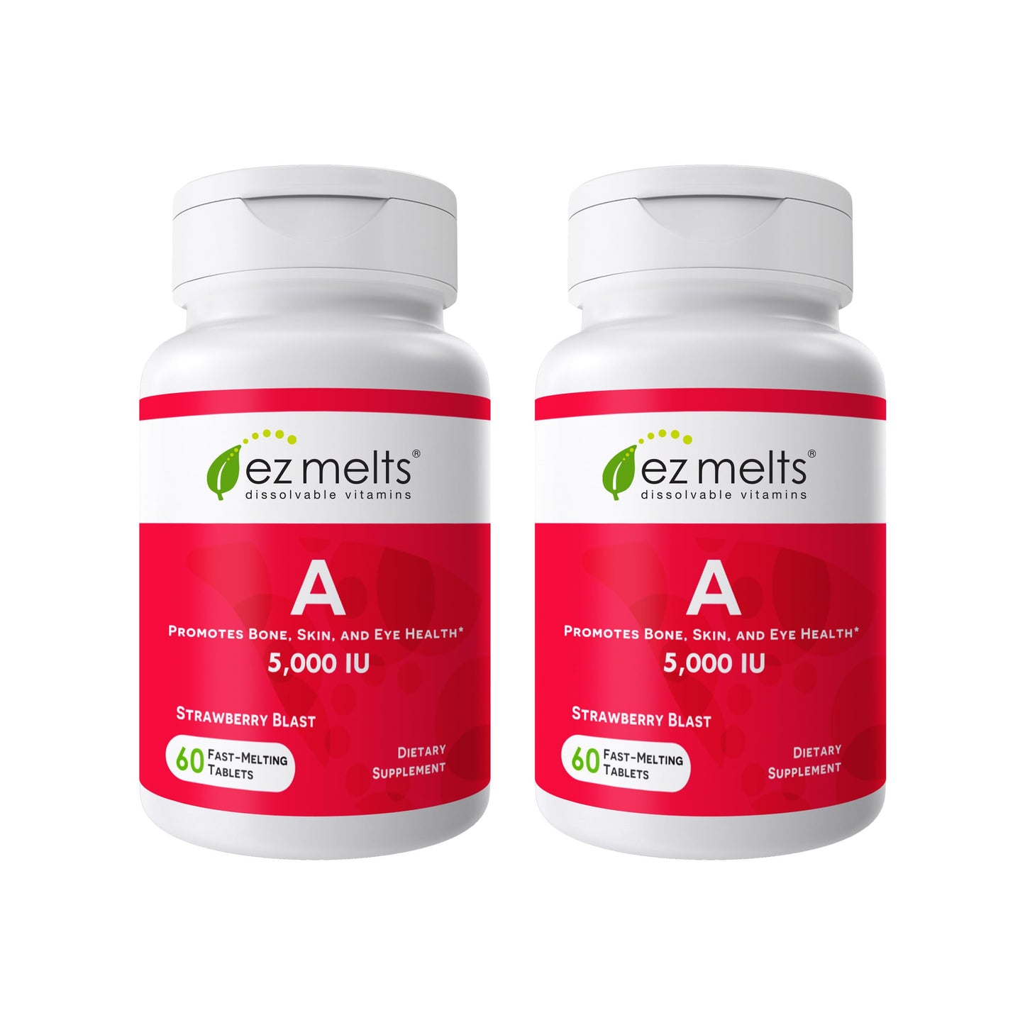 EZ Melts Dissolvable Vitamin A 5000 IU – Sugar-Free, Vegan, 2-Month Supply (2 Pack)