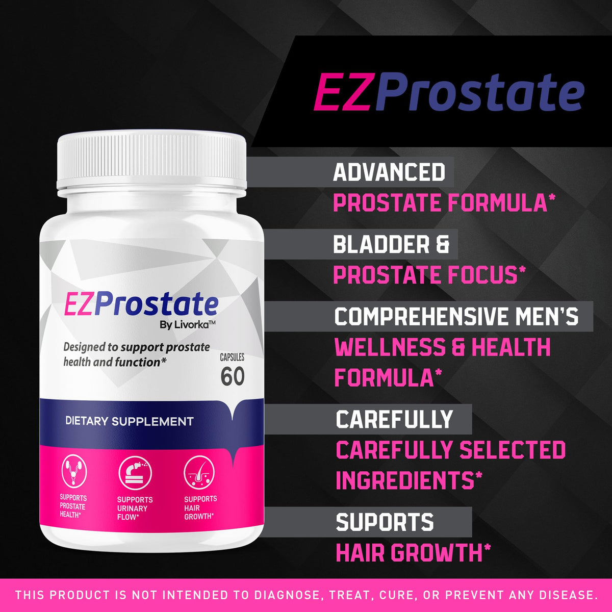 EZ Prostate Supplement 2 Pack - Capsules for Men (120 Count) BritishVita | Premium UK Vitamins & Wellness Supplements