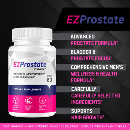 EZ Prostate Supplement 2 Pack - Capsules for Men (120 Count) BritishVita | Premium UK Vitamins & Wellness Supplements
