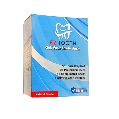 EZ Tooth - Temporary Tooth Replacement Kit | Preformed Tooth, Instant Repair, Natural Bright Shade (Patent Pending)