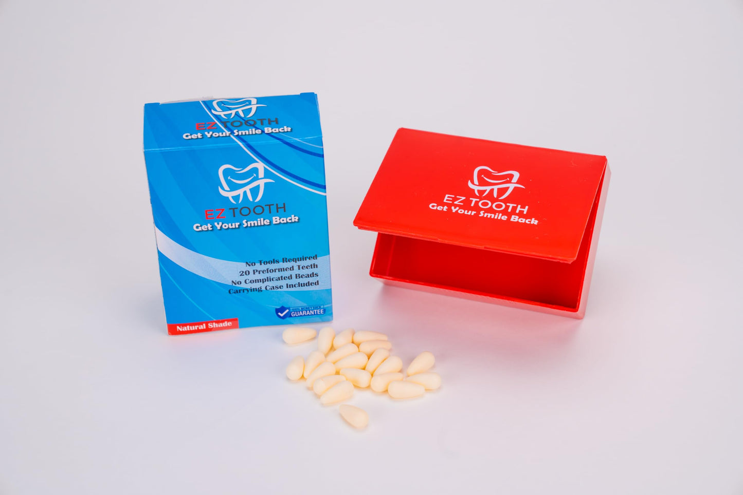EZ Tooth - Temporary Tooth Replacement Kit | Preformed Tooth, Instant Repair, Natural Bright Shade (Patent Pending)