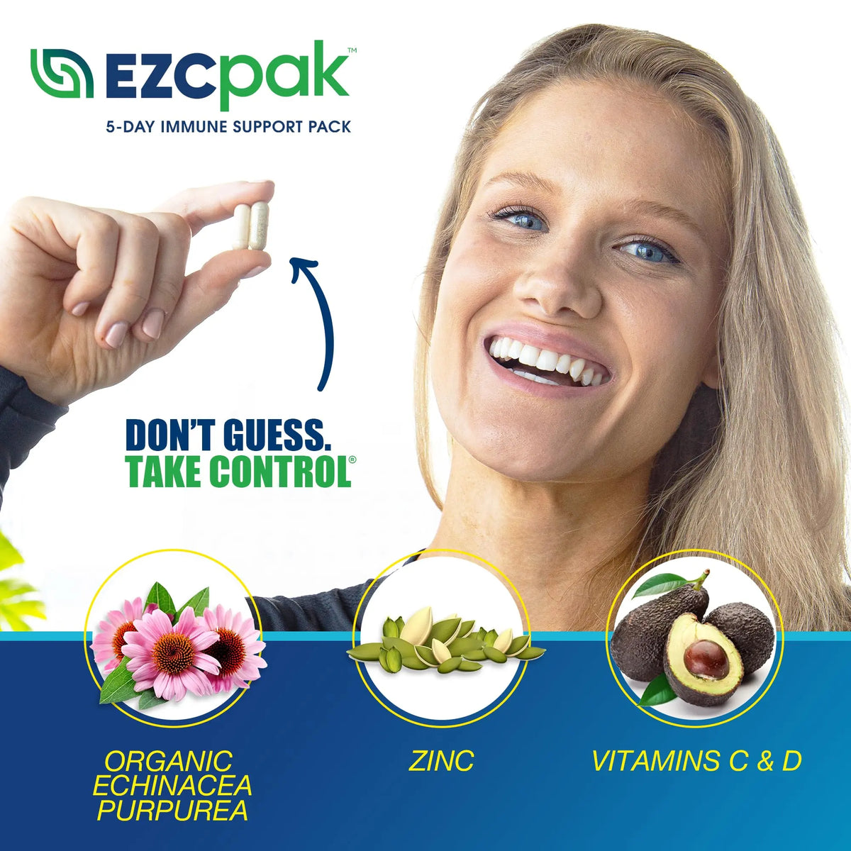 EZC Pak 5-Day Immune Booster: Echinacea, Vitamin C, Zinc & Vitamin D – Pack of 2 BritishVita | Premium UK Vitamins & Wellness Supplements