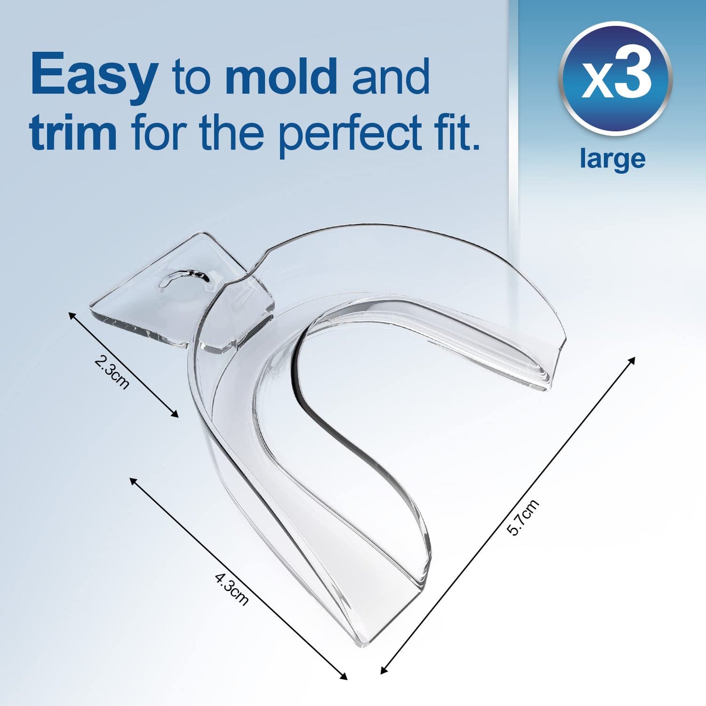 EZGO Teeth Whitening Trays - BPA Free Moldable Mouth Guards, Custom Fit