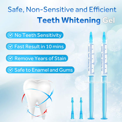 EZGO 10-Pack Teeth Whitening Gel Refills 22% - Mint Flavor (3ml x10)