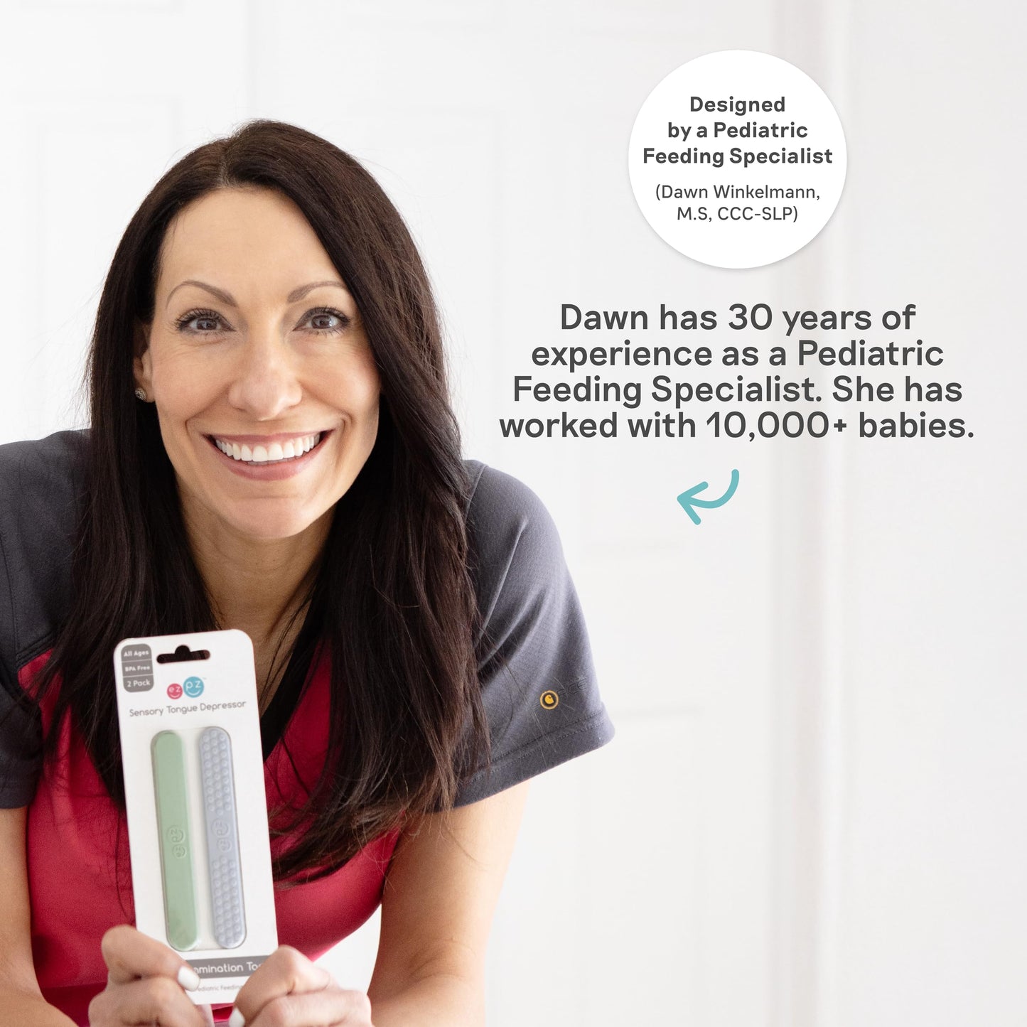 ezpz Baby-Led Toothbrush + Tongue Depressor Dual Pack – Blush (100% Silicone)
