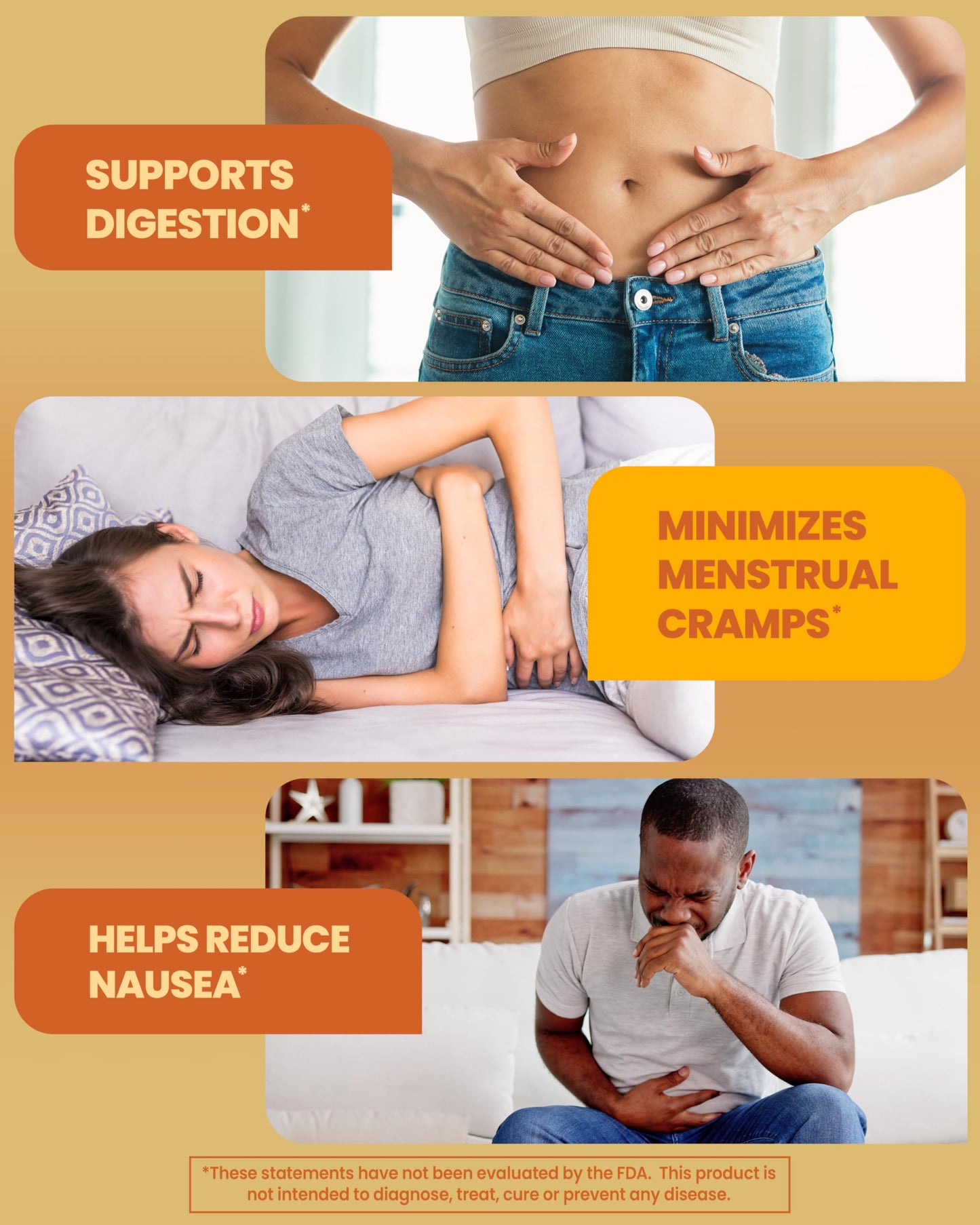EZStrip Ease Ginger Flavor Dissolving Strips - 30 Count for Nausea & Motion Sickness - Made in USA