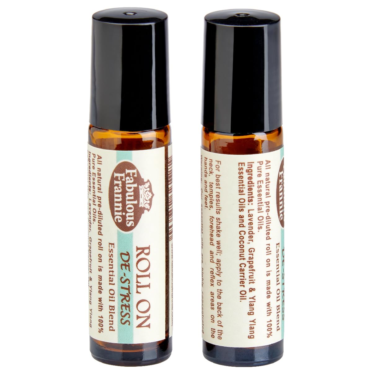 Fabulous Frannie De-Stress Essential Oil Roll-On – Grapefruit, Lavender & Ylang Ylang, 10ml