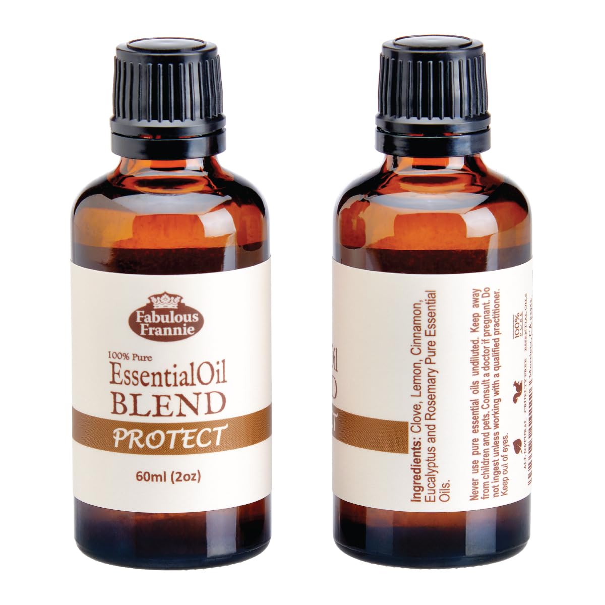 Fabulous Frannie Protect Essential Oil Blend – Undiluted 60ml (Clove, Lemon, Cinnamon, Eucalyptus, Rosemary)