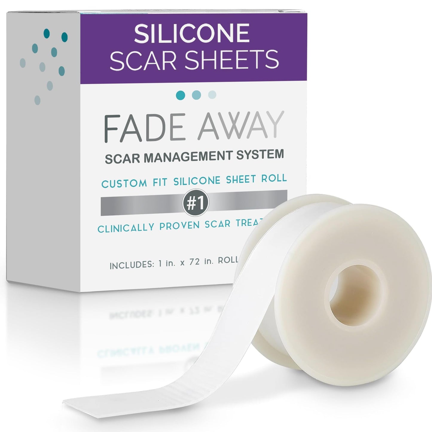 Fade Away Clinically Proven Silicone Scar Sheets – Medical Grade Tape for Surgery, C-Section, Keloids & Tummy Tuck Scars