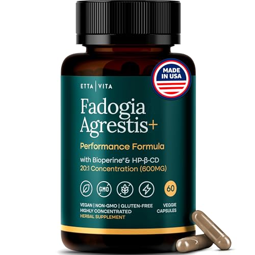 Organic Fadogia Agrestis 600mg for Natural Test Support – 60ct, 2x Purity, 3x Absorbent – Athlete Approved
