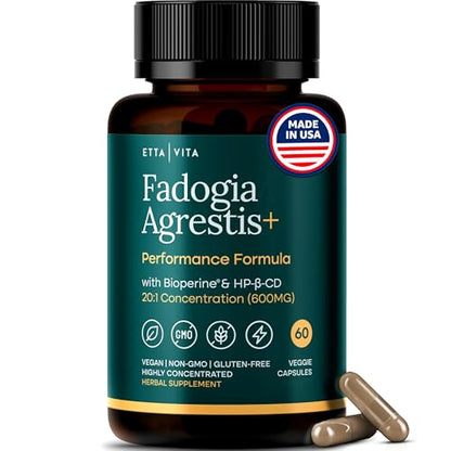 Organic Fadogia Agrestis 600mg for Natural Test Support – 60ct, 2x Purity, 3x Absorbent – Athlete Approved