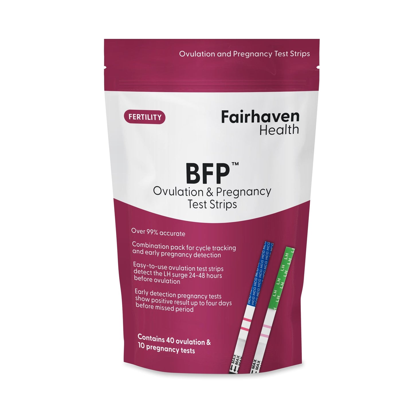 Fairhaven Health BFP Kit - 40 Ovulation & 10 Pregnancy Strips