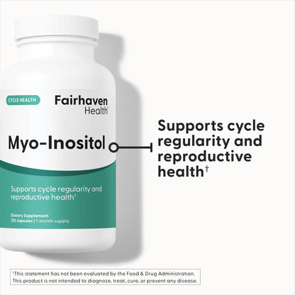 Fairhaven Health Myo-Inositol – Women & Men, Vegan, 2000mg, 120 Capsules