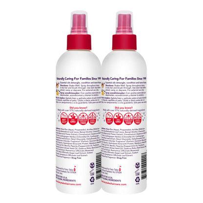 Fairy Tales Rosemary Repel Daily Kids Conditioning Spray – 8 oz x 2 | Gentle Detangling with Herbal Scent
