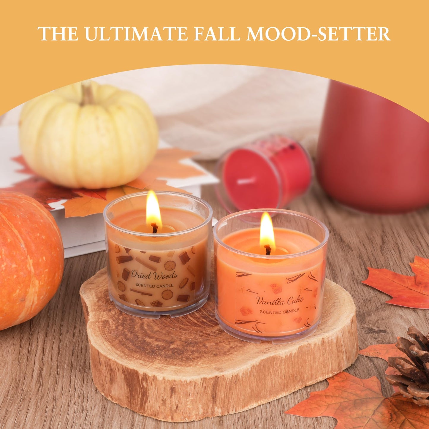 Fall Candles Bulk - 12-Pack Scented Soy Candles for Home & Gift Set