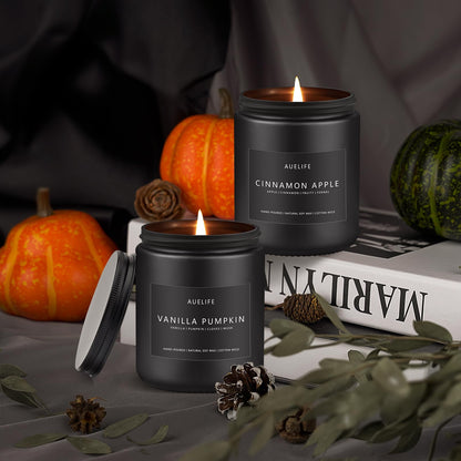 Fall Candle | Vanilla Pumpkin Scented Candle – 7 oz | Autumn Aromatherapy Gifts