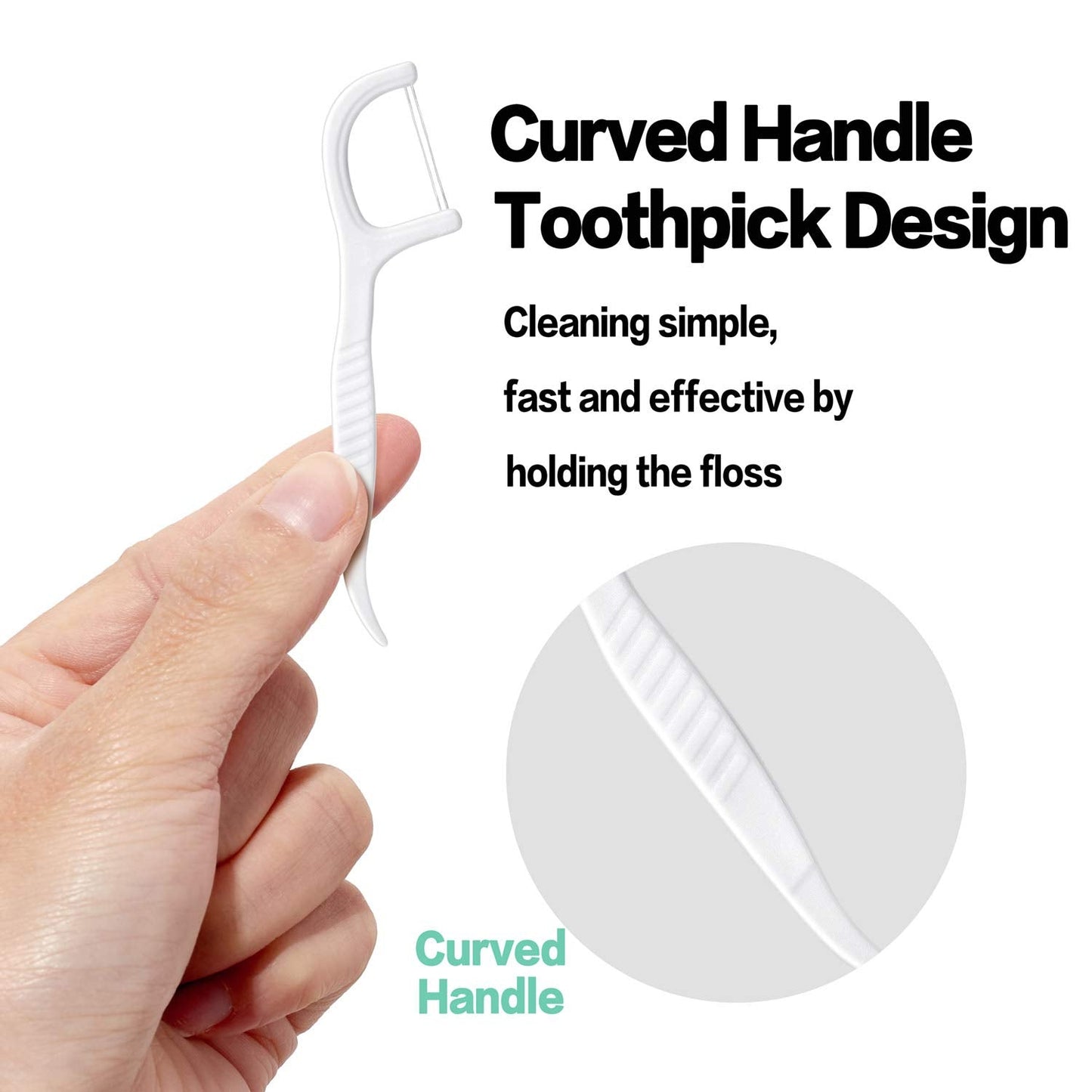 FAMILIFE Double Line Dental Floss Picks – 200 Count, Unwaxed & Unflavored Threader Flosser, 4 Travel Cases