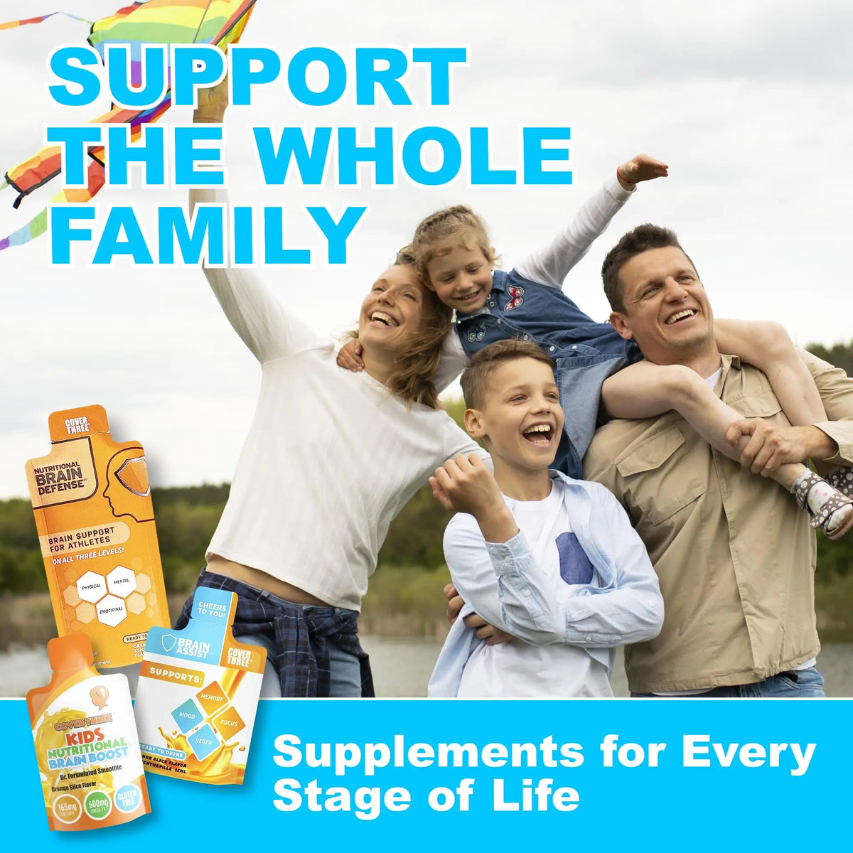 Cover Three Brain Assist - Liquid Brain Support for Focus & Memory BritishVita | Premium UK Vitamins & Wellness Supplements