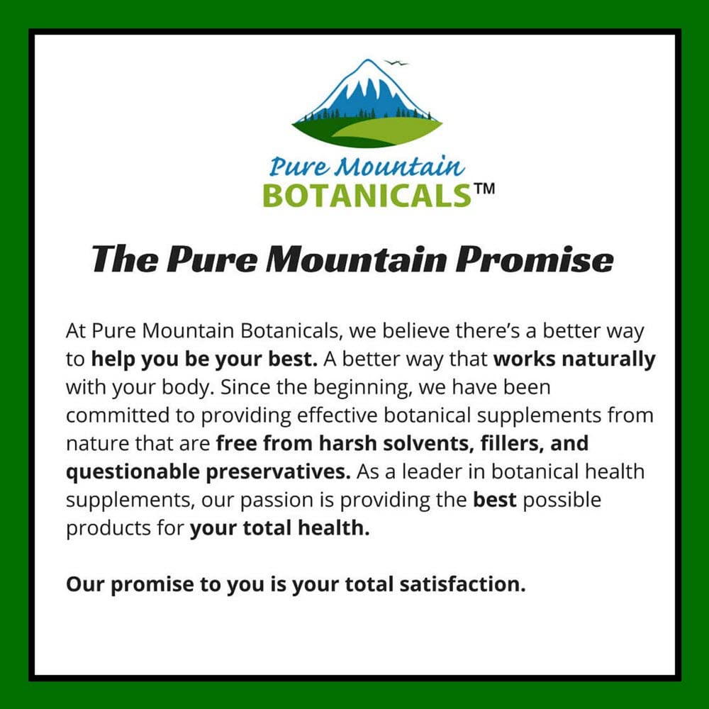 Pure Mountain Botanicals Hawthorn Berry Capsules – Kosher Vegan 1000mg Organic Hawthorn Berry Supplement