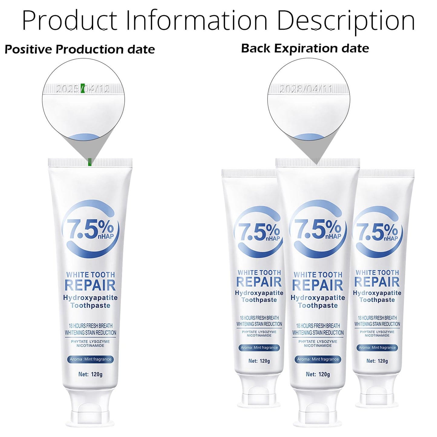 Hydroxyapatite Toothpaste for Enamel Protection & Strengthening | Gentle Mint