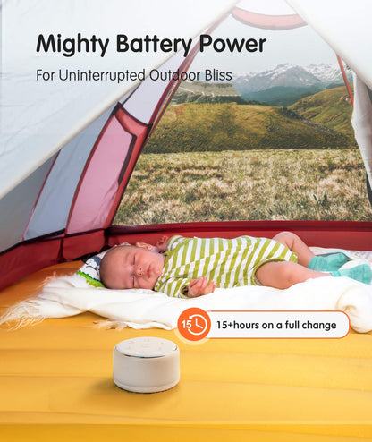 FamiSym White Noise Sound Machine with Night Light – 34 Soothing Sounds for Baby & Adults
