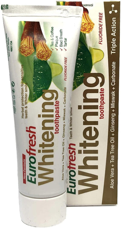 FARMASI Eurofresh Miswak Whitening Toothpaste – Tea Tree, 3.95 oz (Unisex)