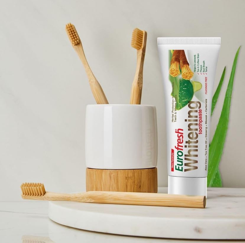 FARMASI Eurofresh Miswak Whitening Toothpaste – Tea Tree, 3.95 oz (Unisex)