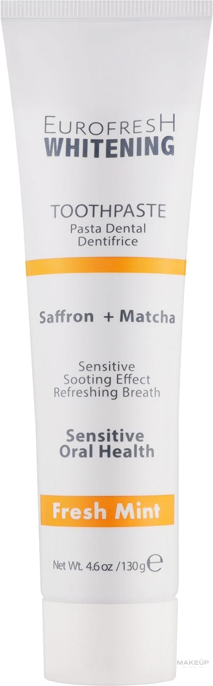FARMASi EuroFresh Whitening Toothpaste – Matcha & Saffron (4.6 oz)