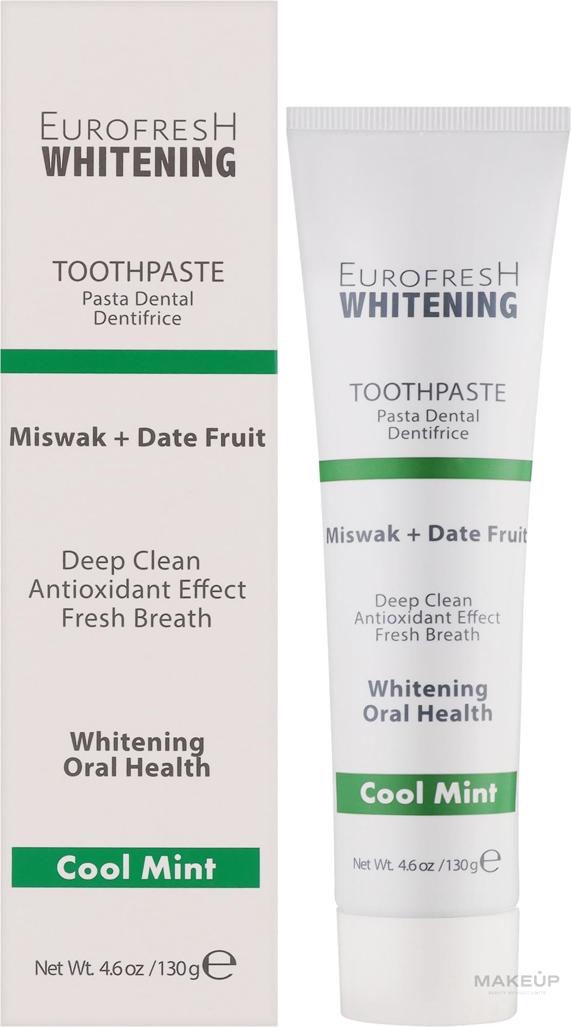 FARMASi EUROFRESH Whitening Toothpaste – Miswak & Date Fruit (4.6 oz)