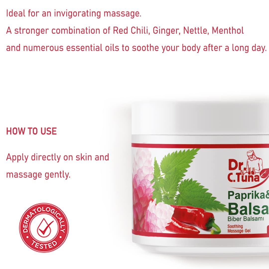 FARMASi Paprika & Chili Balsam – Soothing Massage Gel, 16.9 fl oz