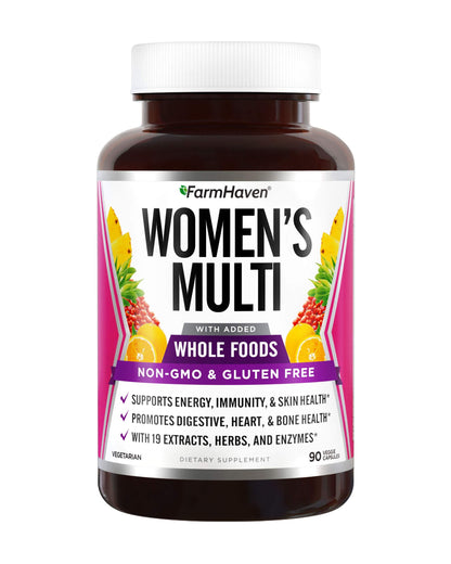 FarmHaven Women's Multivitamin | 22 Essential Nutrients & Whole Food Formula | 90 Capsules