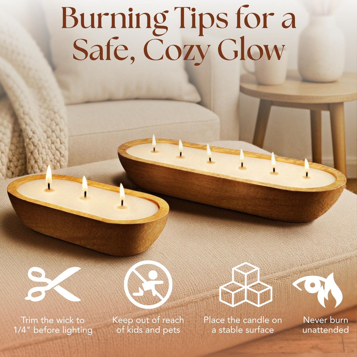 Dough Bowl Candle Co. Warm Cinnamon Buns Soy Candle — 3-Wick, 20 oz