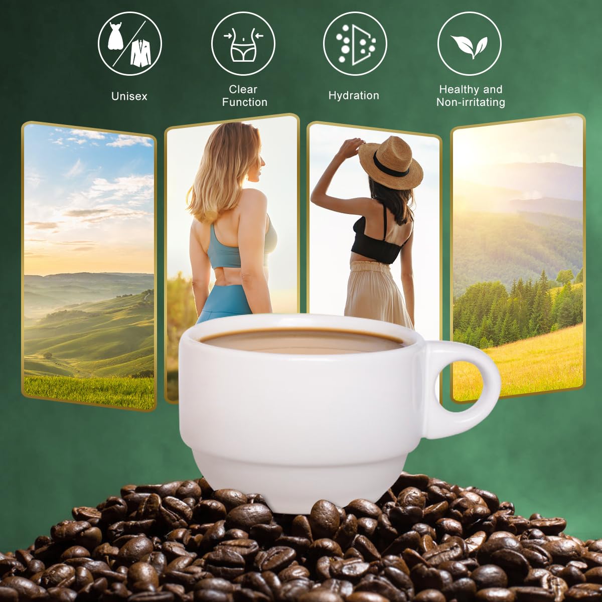 Premium Green Coffee Bean Extract Powder - Gluten-Free | FARWIX 180g (18 Sachets)