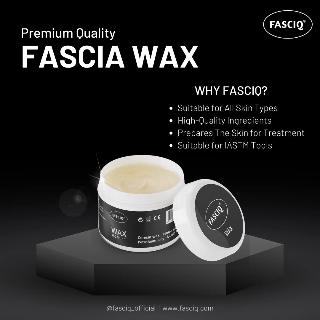 FASCIQ Fascia Wax | 150 ml | 100% Natural Emollient for IASTM & Massage | Made in Germany