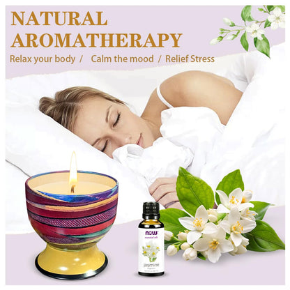 Fasize Home Aromatherapy Candles – 2-Pack 4oz Soy Tin Set (Jasmine & Lavender)