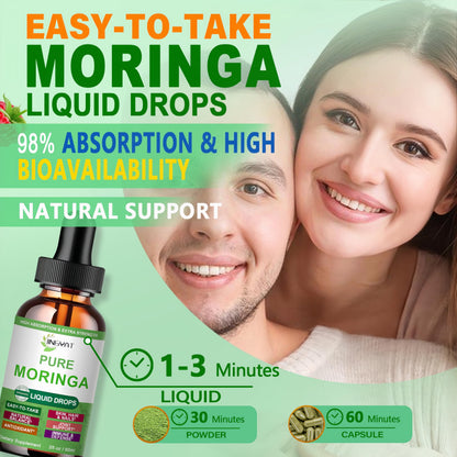 Pure Moringa Liquid Drops - Organic Moringa Oleifera, Immune & Energy