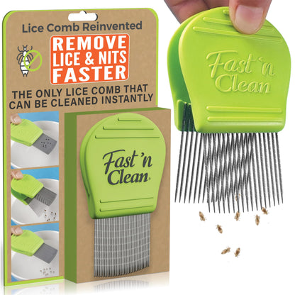 Fast 'n Clean - Lice Comb Reinvented | Self-Cleaning Lice Comb