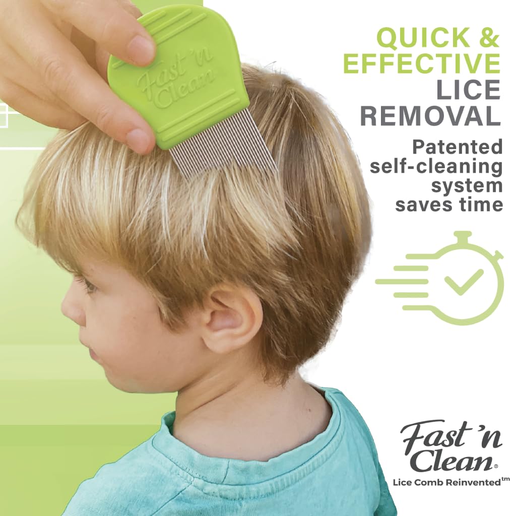 Fast 'n Clean - Lice Comb Reinvented | Self-Cleaning Lice Comb
