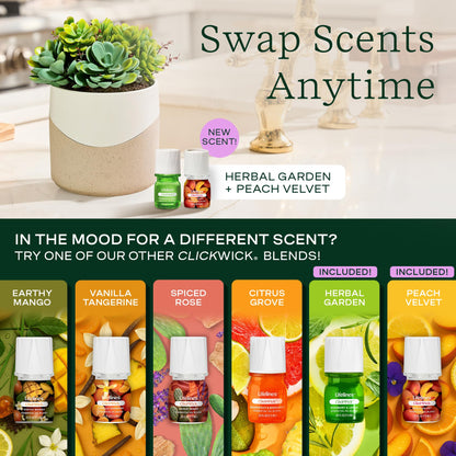 Lifelines Plant Diffuser Bundle – 2 ClickWick Blends | Rechargeable Aromatherapy