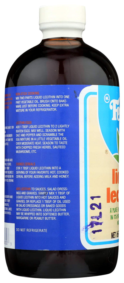 Fearn Natural Foods Liquid Lecithin, 16 Ounce - No Refrigeration