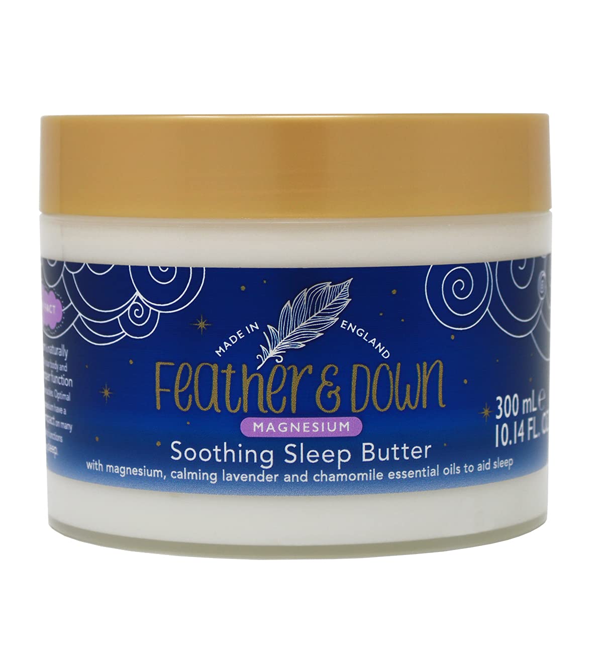 Feather & Down Magnesium Sleep Butter 300ml | Calming Lavender & Chamomile