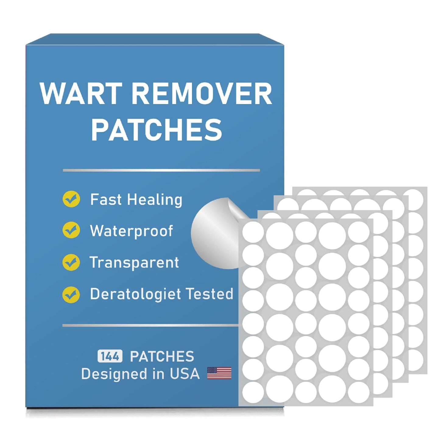 FEDOLOY Wart Remover Patches - Quick, Invisible Hydrocolloid Skin Care