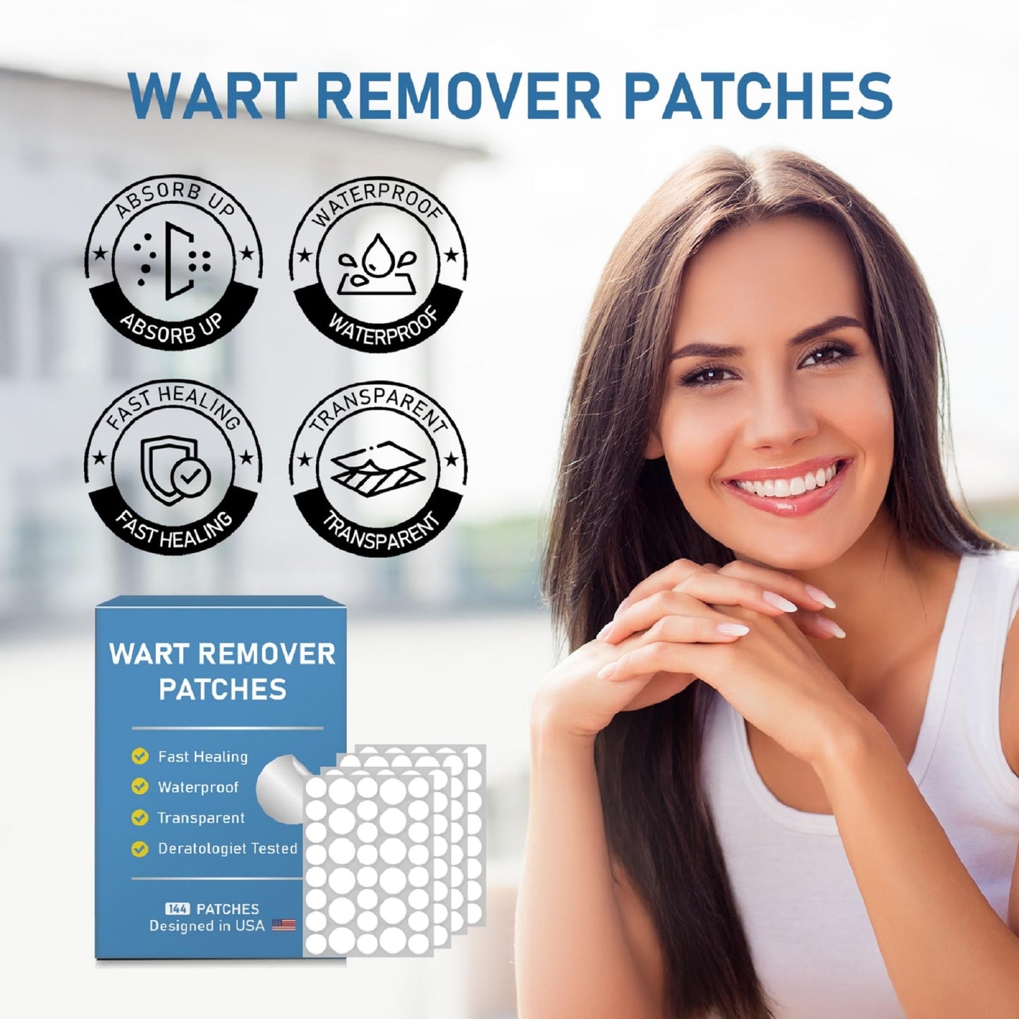 FEDOLOY Wart Remover Patches - Quick, Invisible Hydrocolloid Skin Care