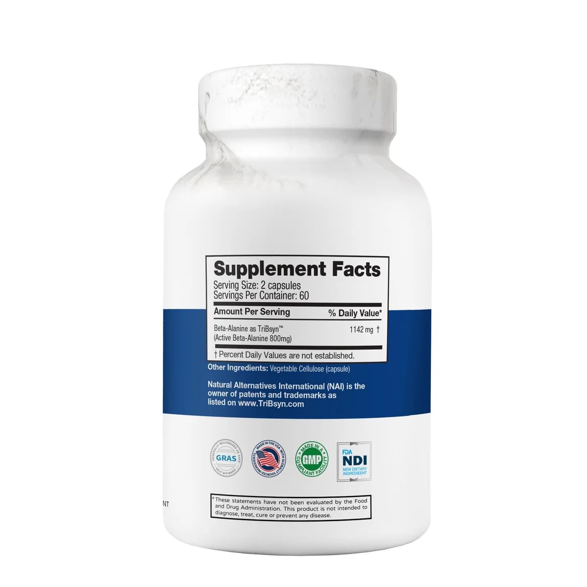 FEEL GOOD Lifestyle Beta-Alanine Capsules – 3200mg Equivalent Dose, 120 Vegan Capsules