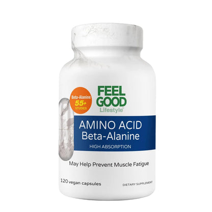 FEEL GOOD Lifestyle Beta-Alanine Capsules – 3200mg Equivalent Dose, 120 Vegan Capsules