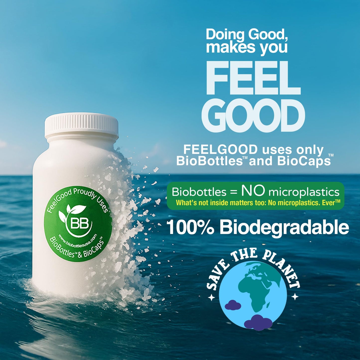 FeelGood Superfoods 1000mg Immune Support Capsules – 25 Organic Fruits & Vegetables, 60 Count